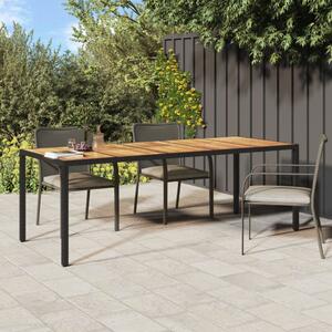VidaXL fekete polyrattan kerti asztal 250 x 100 x 75 cm