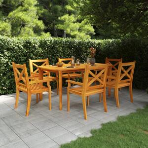 VidaXL tömör akácfa kerti asztal 160 x 90 x 75 cm
