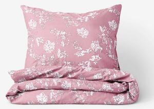 Goldea pamut ágyneműhuzat - cikkszám 1006 liliom virágmintás régi rózsaszínű alapon 140 x 220 és 70 x 90 cm