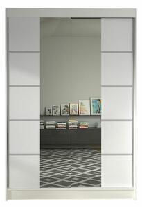 Gardróbszekrény Closico Salvor V, Laminált forgácslap, 200x120x58cm, Fehér