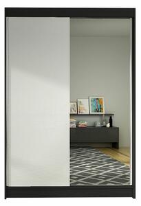 Gardróbszekrény Closico Salvor I, Laminált forgácslap, 200x120x58cm, Fekete, Fehér