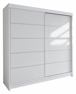 Gardróbszekrény Closico Cavaris IV, Laminált forgácslap, 215x180x58cm, Fehér