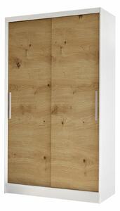 Gardróbszekrény Closico Structor I, Laminált forgácslap, 200x100x58cm, Artisan tölgy, Fehér