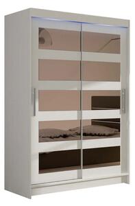 Gardróbszekrény Closico Pacron IV, Laminált forgácslap, 200x120x58cm, Fehér
