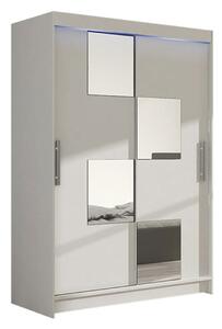 Gardróbszekrény Closico Pacron III, Laminált forgácslap, 200x120x58cm, Fehér
