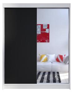 Gardróbszekrény Closico Vastor I, Laminált forgácslap, 200x150x58cm, Fekete, Fehér