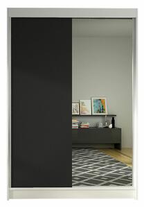 Gardróbszekrény Closico Salvor I, Laminált forgácslap, 200x120x58cm, Fekete, Fehér