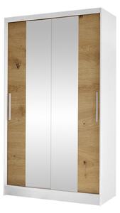 Gardróbszekrény Closico Structor II, Laminált forgácslap, 200x100x58cm, Artisan tölgy, Fehér