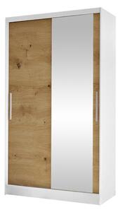 Gardróbszekrény Closico Structor VI, Laminált forgácslap, 200x100x58cm, Artisan tölgy, Fehér