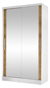 Gardróbszekrény Closico Structor VII, Laminált forgácslap, 200x100x58cm, Artisan tölgy, Fehér