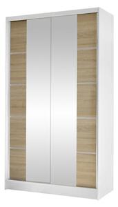 Gardróbszekrény Closico Fractor V, Laminált forgácslap, 200x100x58cm, Sonoma tölgy, Fehér