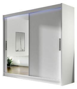 Gardróbszekrény Closico Pallor VI, Laminált forgácslap, 215x180x58cm, Fehér