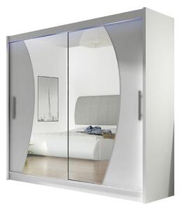Gardróbszekrény Closico Pallor IX, Laminált forgácslap, 215x180x58cm, Fehér