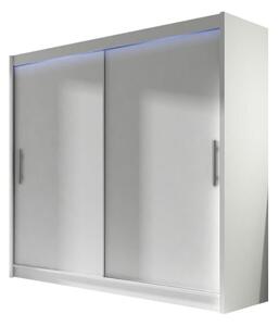 Gardróbszekrény Closico Pallor I, Laminált forgácslap, 215x180x58cm, Fehér