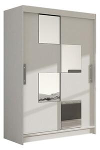 Gardróbszekrény Closico Pacron III, Laminált forgácslap, 200x120x58cm, Fehér
