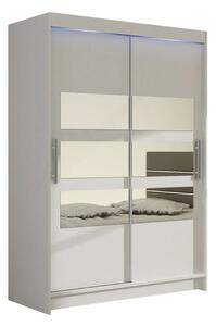 Gardróbszekrény Closico Pacron V, Laminált forgácslap, 200x120x58cm, Fehér