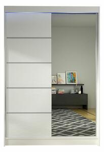 Gardróbszekrény Closico Salvor III, Laminált forgácslap, 200x120x58cm, Fehér