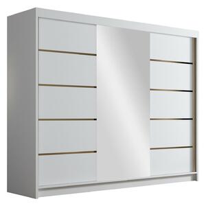 Gardróbszekrény Closico Veltron II, Laminált forgácslap, 215x250x58cm, Fehér