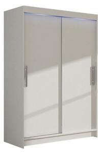 Gardróbszekrény Closico Pacron I, Laminált forgácslap, 200x120x58cm, Fehér