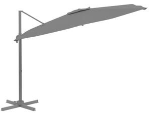 VidaXL antracit konzolos napernyő LED-del 400x300 cm