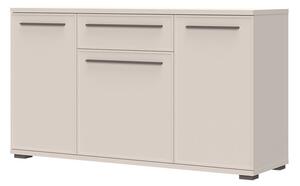 Komód, három ajtóval és egy fiókkal, kasmír matt, 150 cm - BALLADE