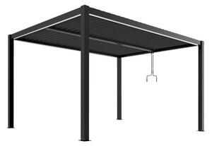LUXE pergola 4x4m antracit LED világítással