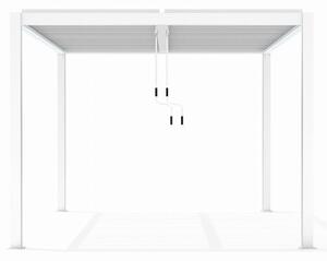 LUXE pergola 3x4m fehér LED világítással