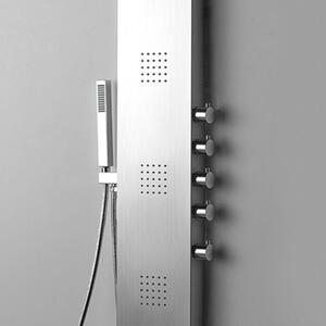 AREZZO DESIGN COLORADO rozsdamentes acél integrált hidromasszázs fúvókás termosztátos zuhanypanel