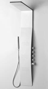AREZZO DESIGN ASPEN matt fehér integrált hidromasszázs fúvókás termosztátos zuhanypanel