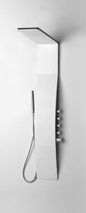 AREZZO DESIGN ASPEN matt fehér integrált hidromasszázs fúvókás termosztátos zuhanypanel