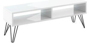 MARE TV asztal, 110x30x35, magasfényű fehér