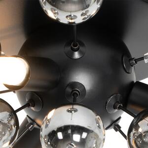 Fekete mennyezeti lámpa füstüveggel 40 cm 4 lámpás - Explode
