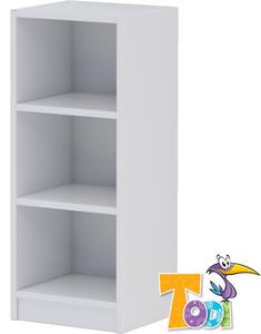 Todi White Bunny nyitott polc a pelenkázó toldalék alá - erezett fehér