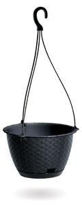 Virágcserép Prosperplast RATOLLA ROUND W antracit felfüggeszthető 21,5cm