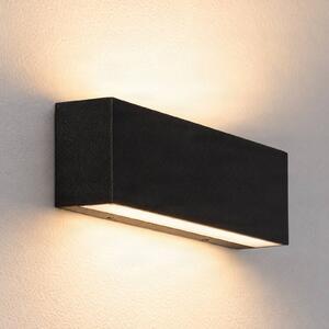 Lucande LED kültéri fali lámpa Elvira, antracit, fém, meleg fehér, IP65, Fekete, Alumínium, Modern