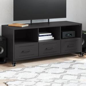 Fekete acél TV-szekrény 100,5 x 39 x 43,5 cm