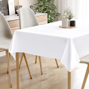 Goldea dekoratív asztalterítő rongo deluxe - fehér, szatén fényű 140 x 220 cm