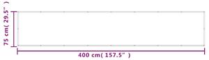 VidaXL homokszínű 100% oxford poliészter erkélyparaván 75 x 400 cm