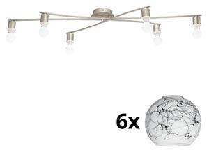 Eglo Eglo - LED Mennyezeti lámpa MY CHOICE 6xE14/4W/230V króm/fehér/fekete EG31115I