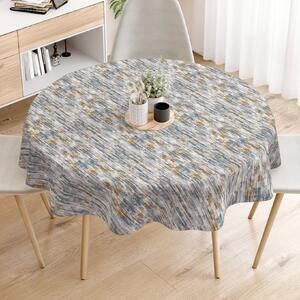 Goldea loneta dekoratív asztalterítő - vintage márvány mintás - kör alakú Ø 140 cm