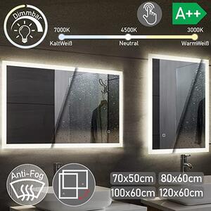 AQUAMARIN Fürdőszobatükör LED SP06 80 x 60 cm 28 W