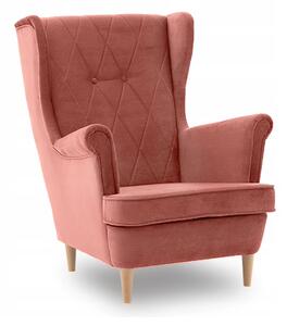 Skandináv füles fotel - rózsaszín