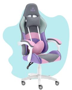 Rainbow gyerek gamer szék lila-szürke