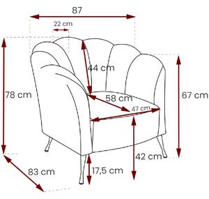 BUTORLINE Fotel ADRIA eureka 2127 aranysárga