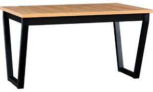 BUTORLINE Asztal IKON 2 80x140/180 artisan tölgy laminált / fekete