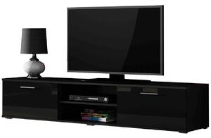BUTORLINE TV szekrény SINDI SH3D fekete / fekete fényes