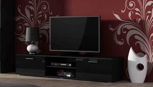 BUTORLINE TV szekrény SOHO SH3D fekete / fekete fényes