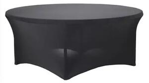 Asztal szoknya terítő kerek fekete