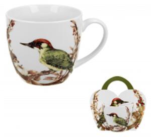BÖGRE PORCELÁN 460ML PAINTED WOODPECKER
