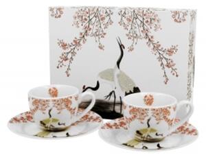 BÖGRE+ALJ 2SZ. PORCELÁN 90ML SAKURA & CRANES
